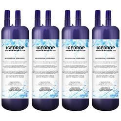 Ice Drop Refrigerator Water Filter Compatible with W10295370A Filter 1 WF537 EDR1RXD1 WRS526SIAH P4RFWB Kenmore 46-9081 46-9930 (4 Pack)