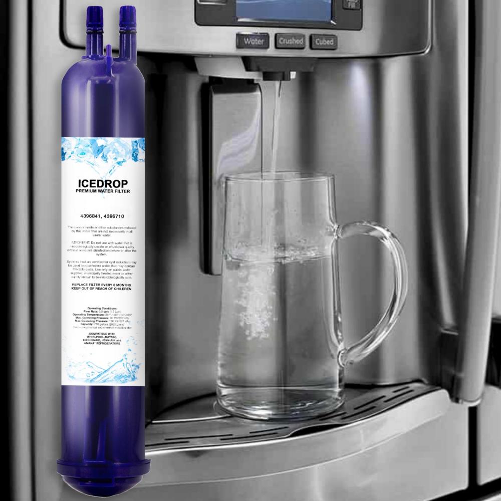 Ice Drop Refrigerator Water Filter Compatible With Kenmore Ultimate II, EDR3RXD1 Water Filter, 90302, 46-90302, T1RFKB1, T1RFWG2 (3-Pack)