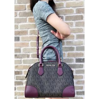 Purple and black michael kors purse Outlet