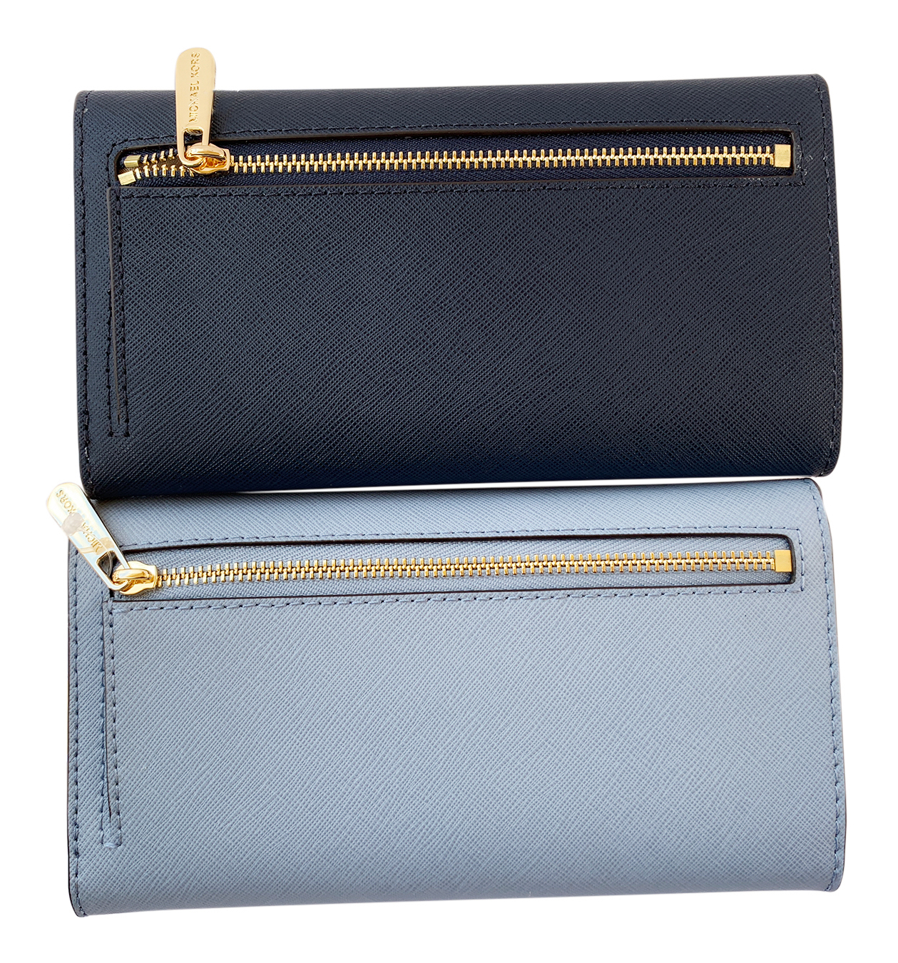 Michael Kors Jet Set Travel Large Trifold Wallet Pale Blue Navy Michael Kors Jet Set Travel Large Trifold Wallet Pale Blue Navy