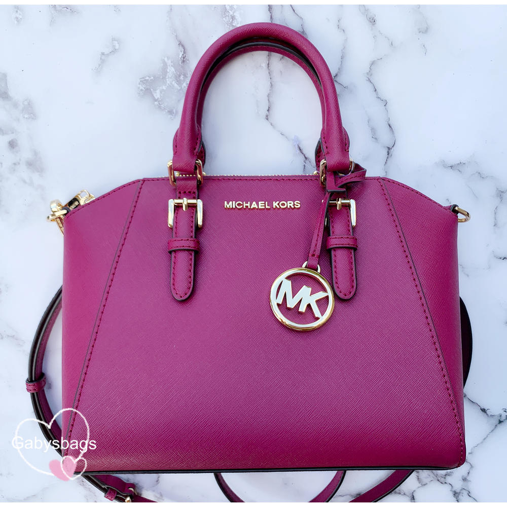 Michael Kors Medium Ciara Messenger Bag Magenta Pink
