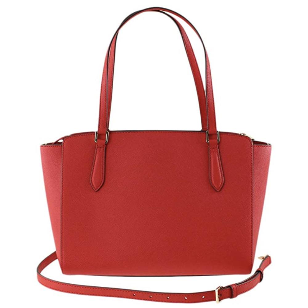 Tory Burch Emerson Small Top Zip Tote Crossbody Bag Brilliant Red Leather emerson top handle crossbody
