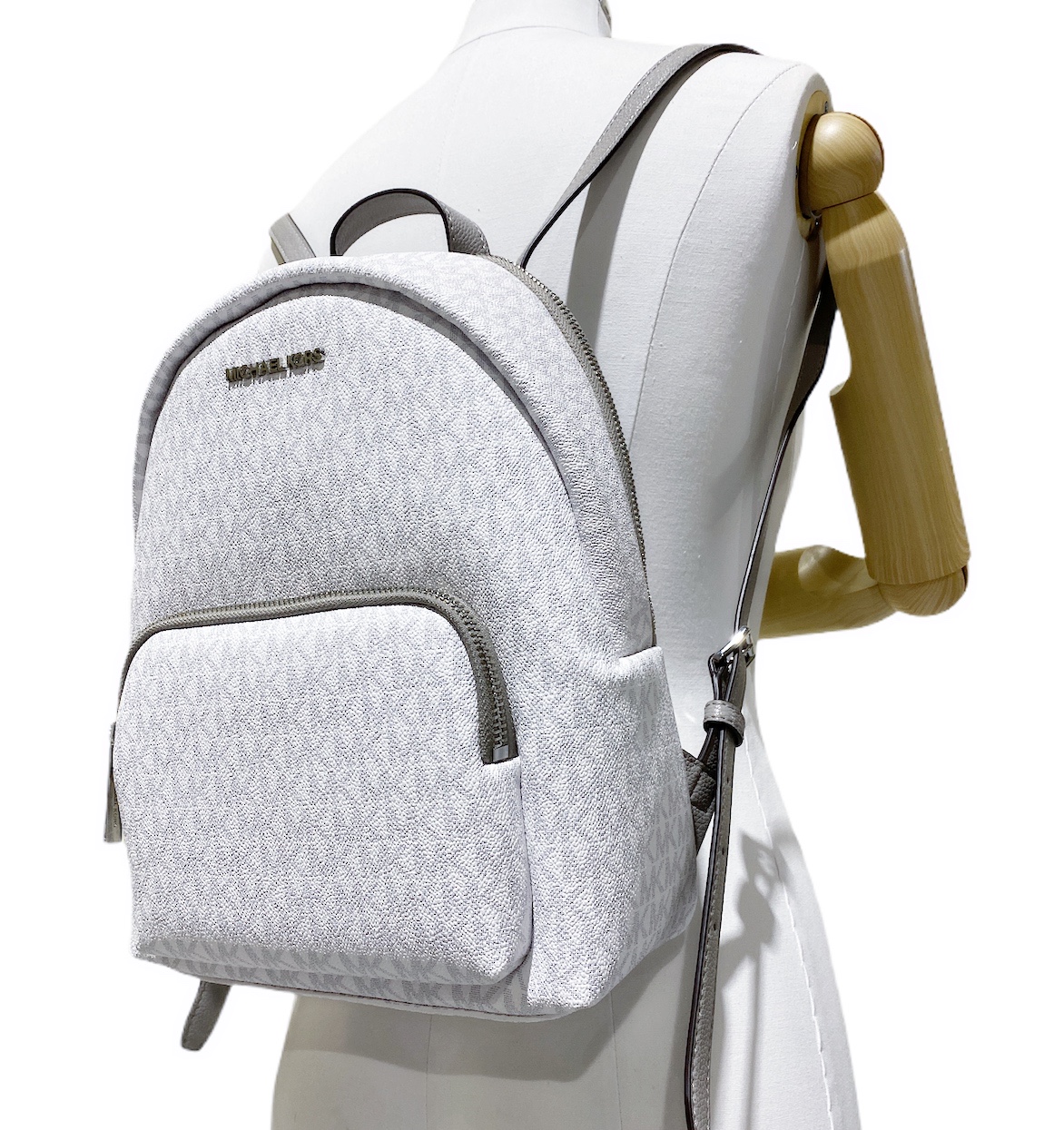 Michael Kors Erin Medium Convertible Backpack Bright White Mk Signature
