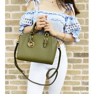 Michael kors ciara medium leather messenger satchel handbag Clearance