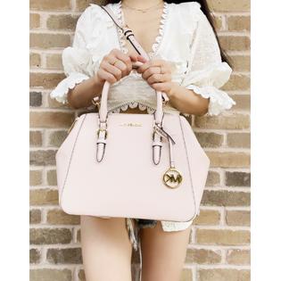 Michael kors charlotte large leather satchel Clearance