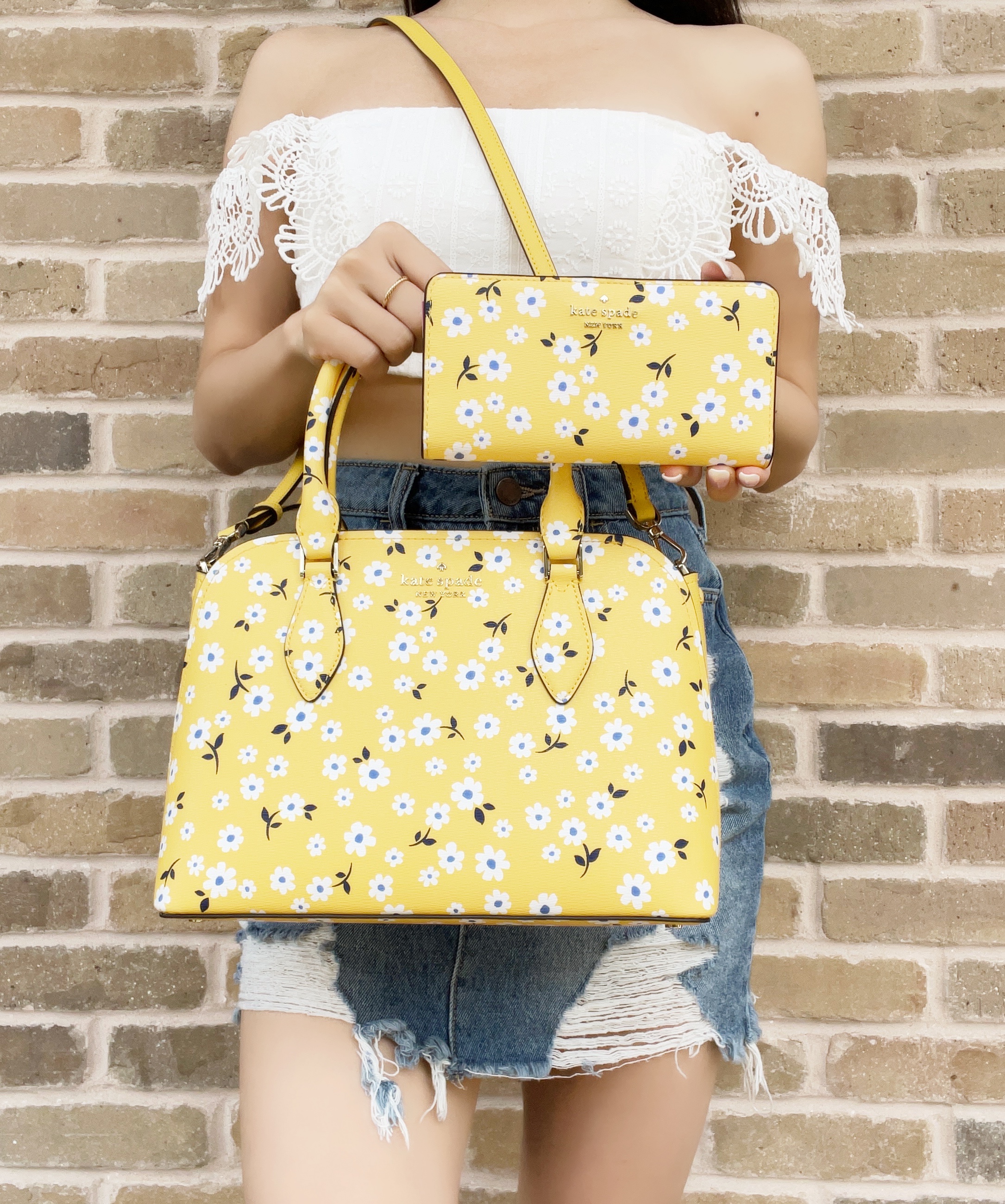 Yellow flower kate spade bag Outlet