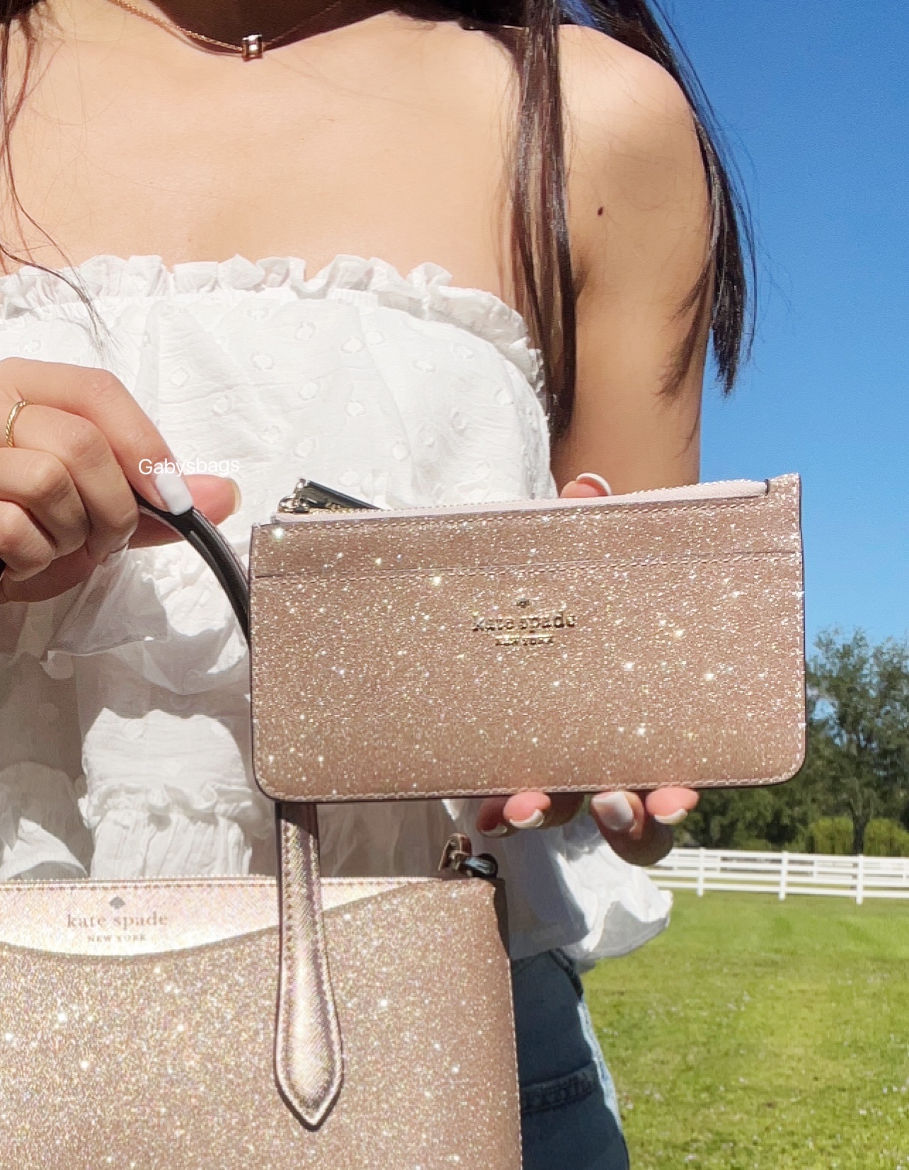 kate spade, Bags, Kate Spade Joeley Rosegold Glitter Crossbody Bag