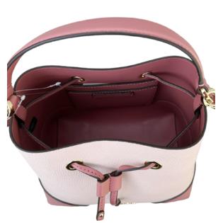 Michael Kors Mercer Medium Drawstring Bucket Bag Dark Powder Blush Pink  Multi