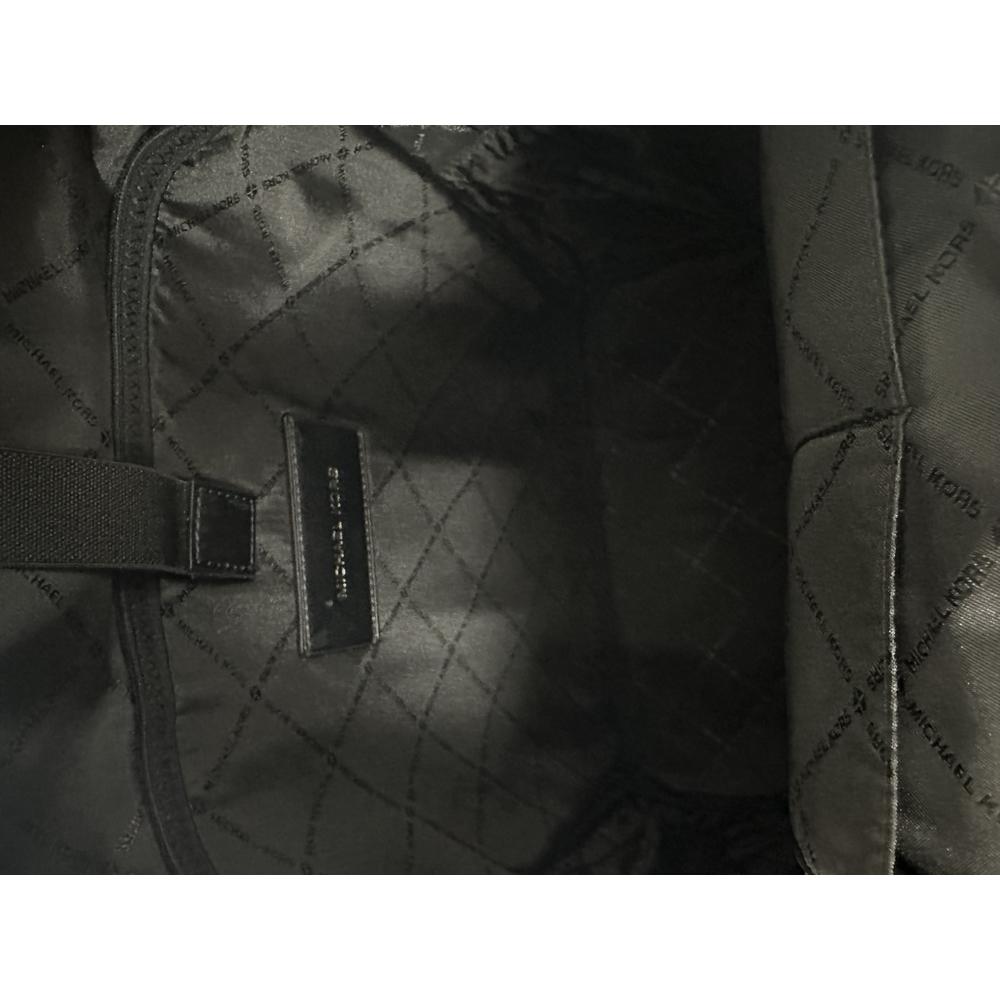 Michael Kors Cooper Black Signature PVC Graphic Logo Backpack Bookbag Bag