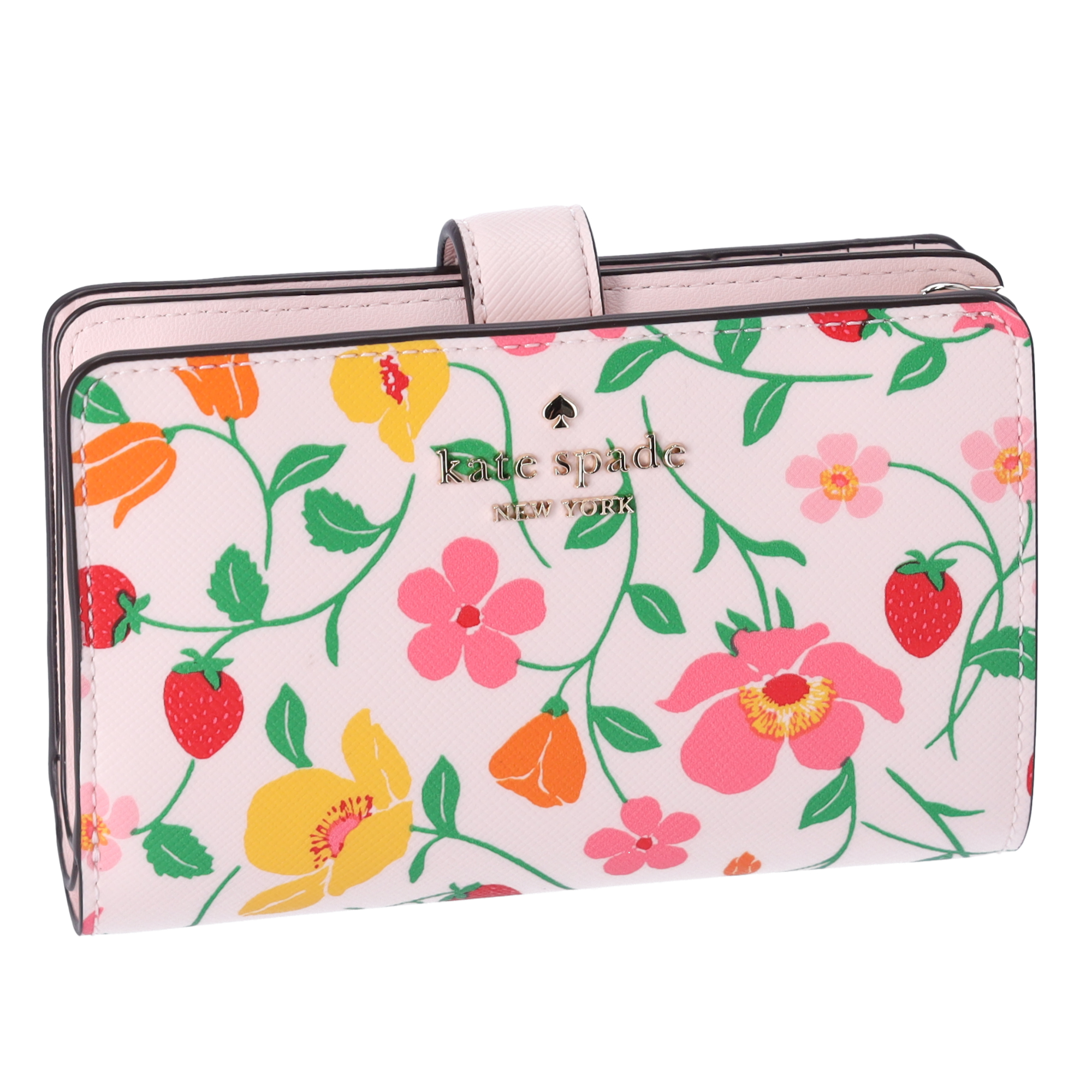 Spade New York Ivory Kate Spade Schuhe Online Kaufen Kate Spade Madison Strawberry Garden Printed Medium Compact Bifold