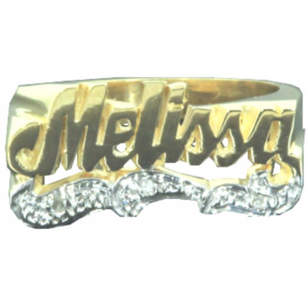 Rylos Personalized 10MM Name Ring Genuine Diamond 14K Yellow or 14K White Gold.  Special Order, Made to Order.