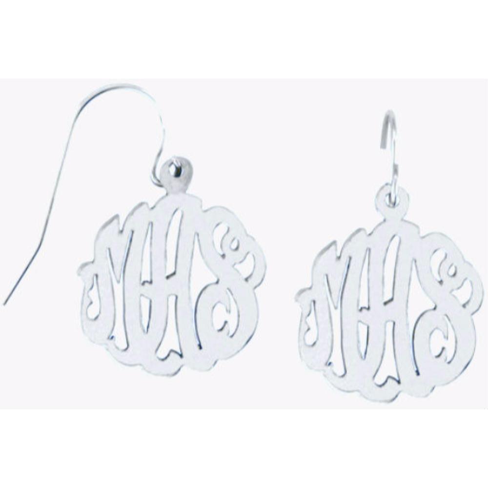Rylos Monogram Earrings Personalized 15mm 14K Yellow Gold  or 14k White Gold. Special Order, Made to Order.