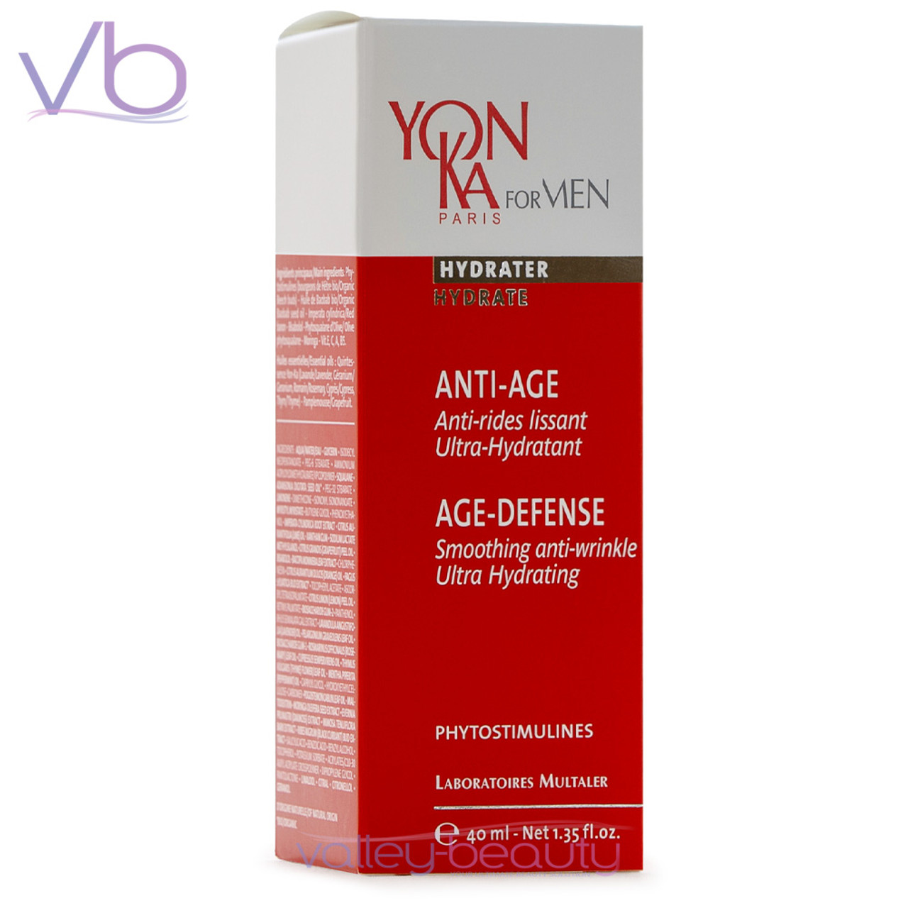 Yonka for Men Age-Defense | Anti-Aging, Hydrating Wrinkle Cream, 1.35 fl.oz. EXP 04/2025