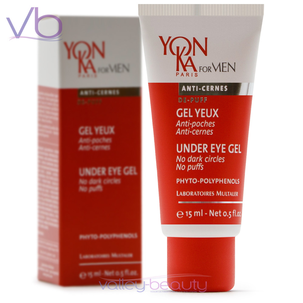 Yonka for Men Under Eye Gel | Puffiness & Dark Circles Relief Cream, 0.5 fl.oz. EXP 11/2026