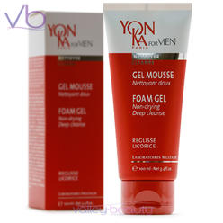Yonka for Men Foam Gel | Natural Non-Drying Cooling Deep Face Cleanser, 3.4 fl.oz. EXP 06/2024