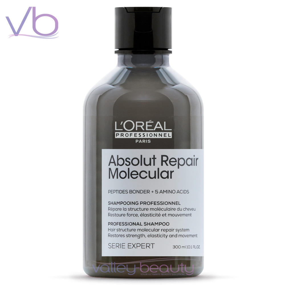 L'Oreal  (Step 1) L’Oreal Absolut Repair Molecular Shampoo | Sulfate-Free Hair Structure Repair System, 10.1 fl.oz.