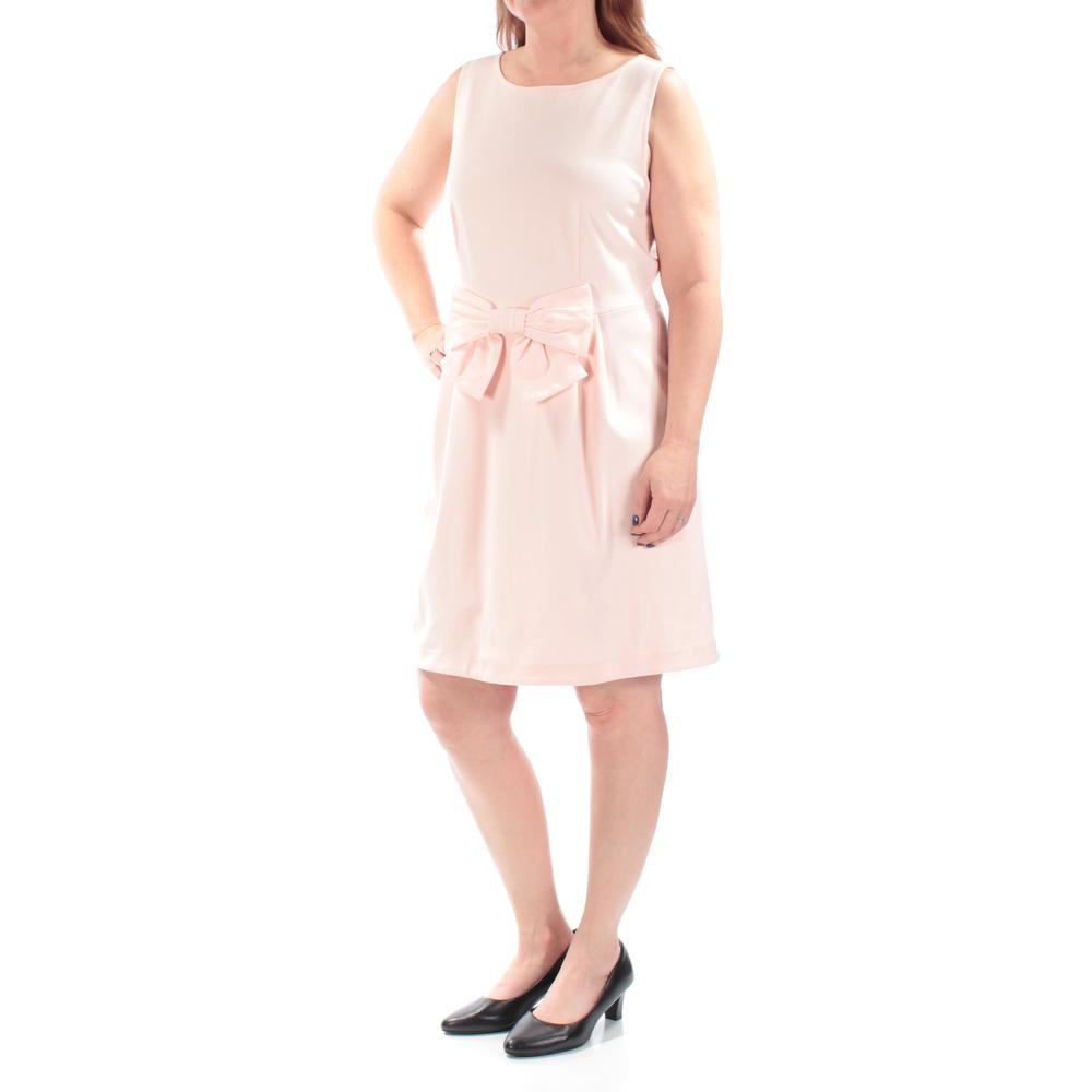 MAISON JULES Womens Sleeveless Jewel Neck Knee Length Sheath Dress