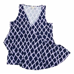 Michael Kors Michael Kors 64 Womens New 0177 Purple Argyle V Neck