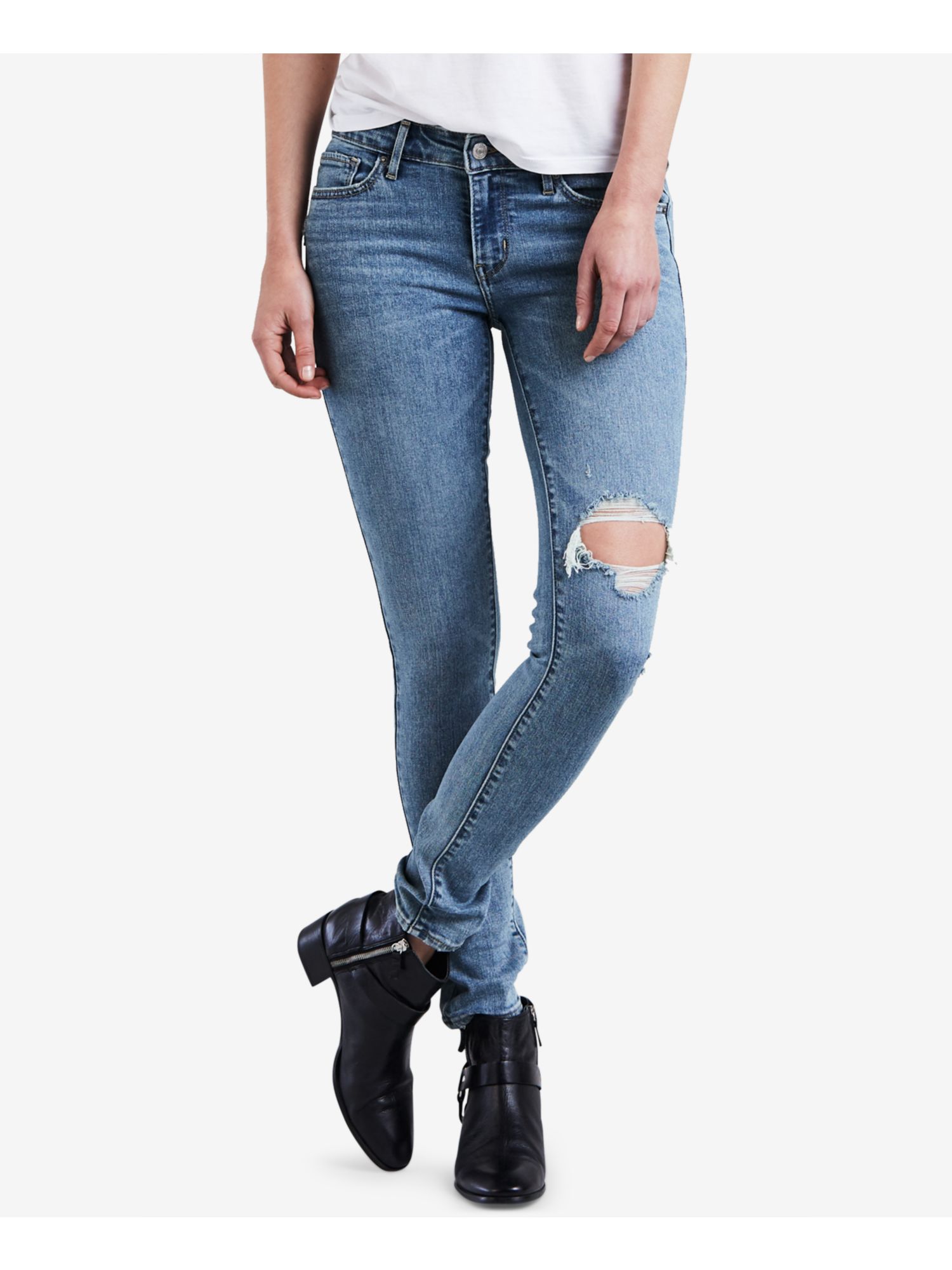 Levi's LEVI'S Womens Blue Heather Jeans Size: 27 Waist