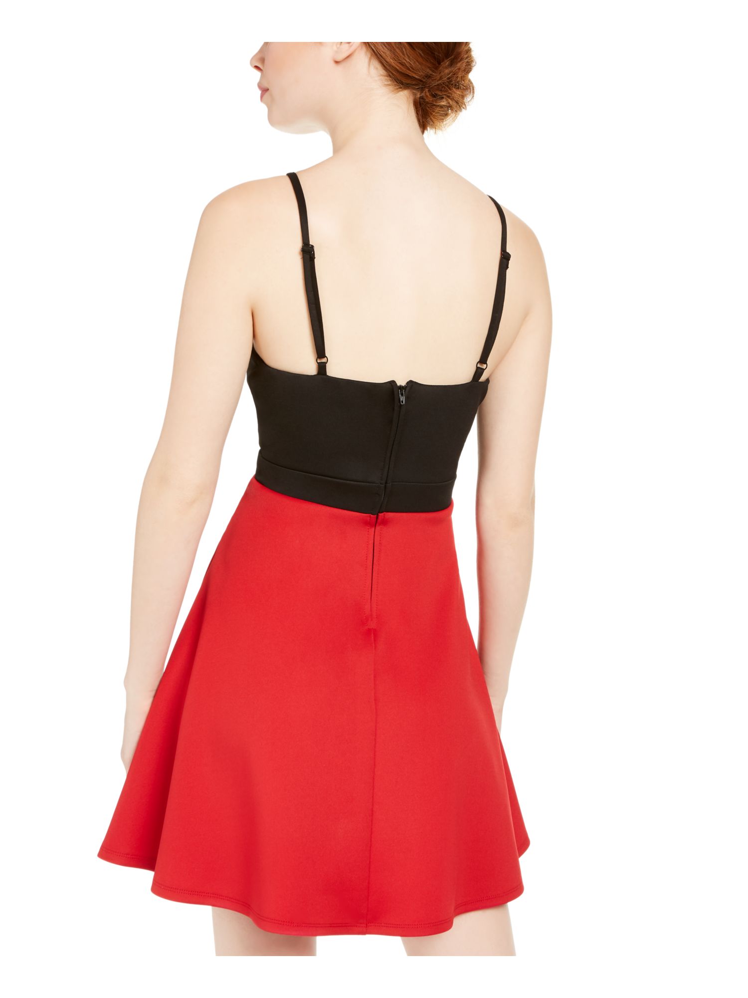 Speechless Speechless Womens Red Spaghetti Strap V Neck Above The Knee Evening Fit Flare Dress Juniors 5 Speechless Speechless Womens Red Spaghetti Strap V Neck Above The Knee Evening Fit Flare Dress Juniors 5