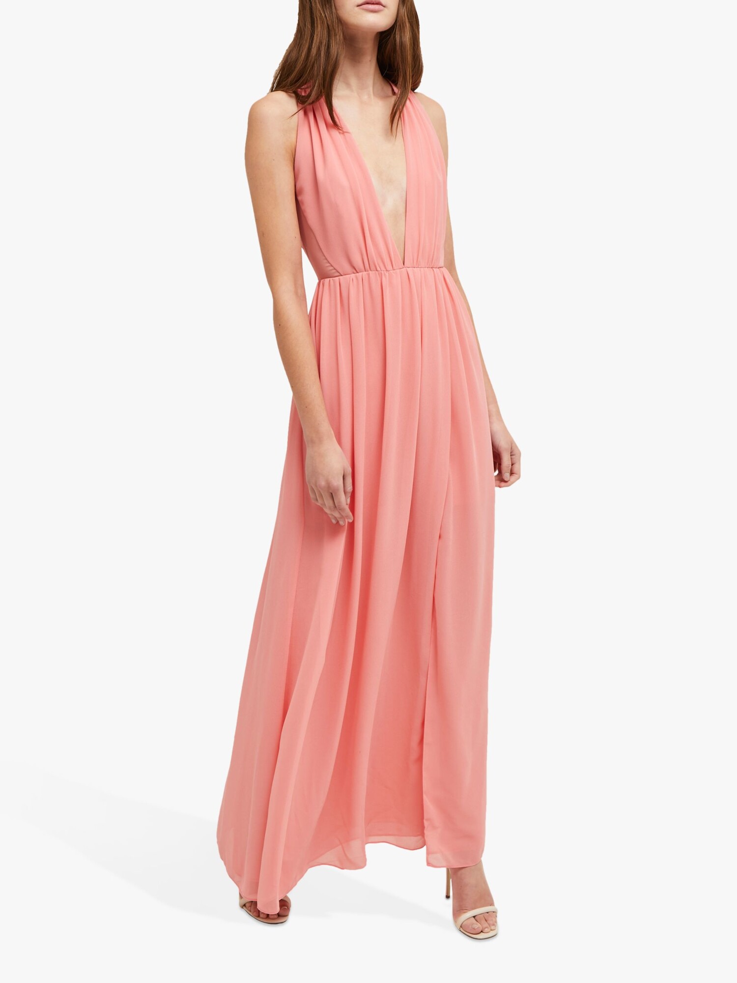 FRENCH CONNECTION Pink Sleeveless Full-Length Dress 10 FRENCH CONNECTION Pink Sleeveless Full-Length Dress 10