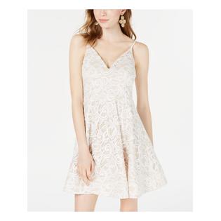 SEQUIN HEARTS Beige Spaghetti Strap Short Dress 5 SEQUIN HEARTS Beige Spaghetti Strap Short Dress 5