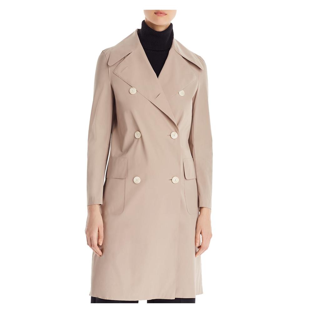 HARRIS WHARF LONDON Womens Beige Trench Coat Size: 42