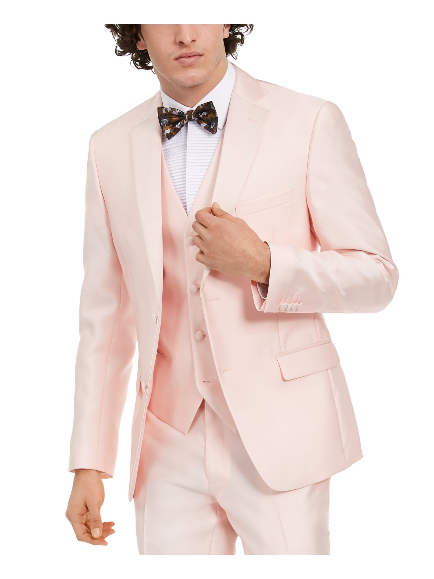 Alfani ALFANI Mens Pink Single Breasted Blazer Jacket 42R