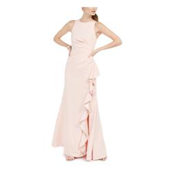 VINCE CAMUTO Womens Pink Cascading Ruffle At Side Sleeveless Dress Petites 2P
