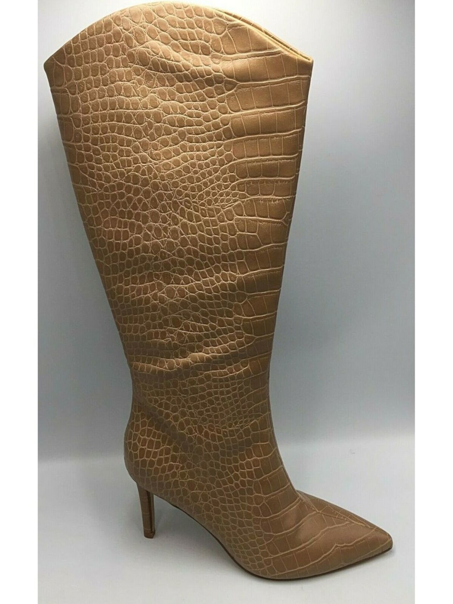NINE WEST Womens Brown Snake Print Comfort Cushioned Erli Pointed Toe Stiletto Zip-Up Dress Boots 6.5
