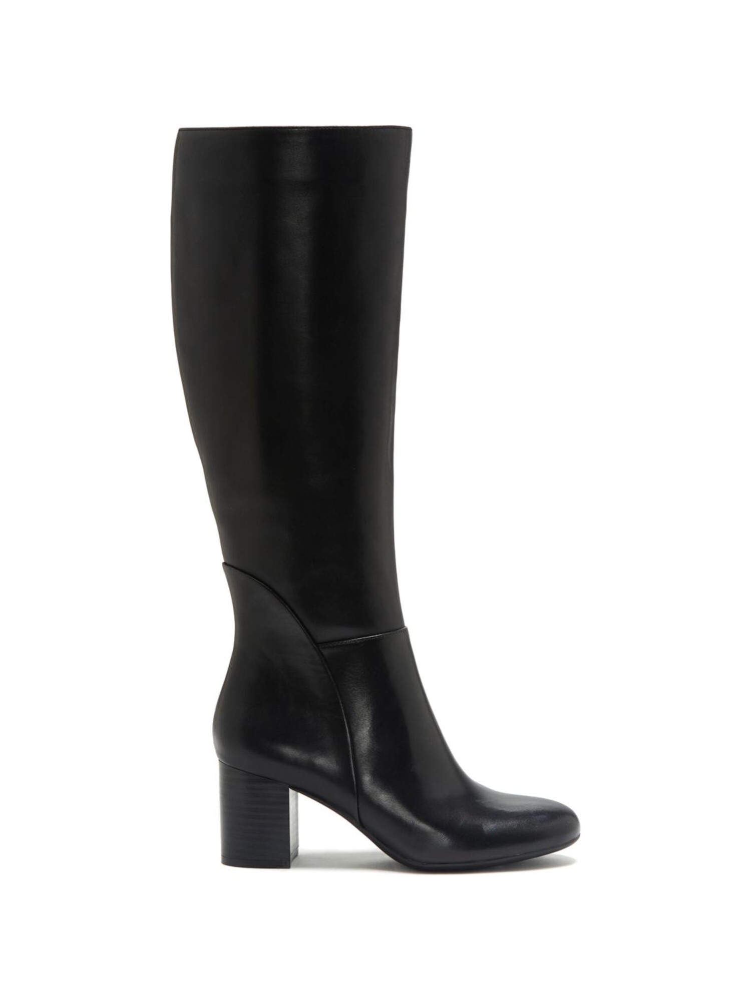 International Concepts INC Womens Black Block Heel Zip-Up Leather Dress Boots 5.5