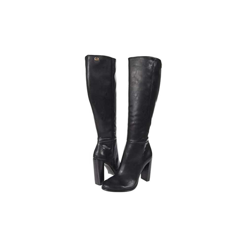 CALVIN KLEIN Womens Black Cushioned Kerie Round Toe Block Heel Zip-Up Dress Boots 5