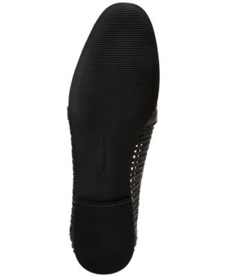 International Concepts INC Womens Black 0.5" Platform Heel Bit Buckle Hardware Woven Padded Gayyle Round Toe Block Heel Slip On Loafers Shoes 7 M