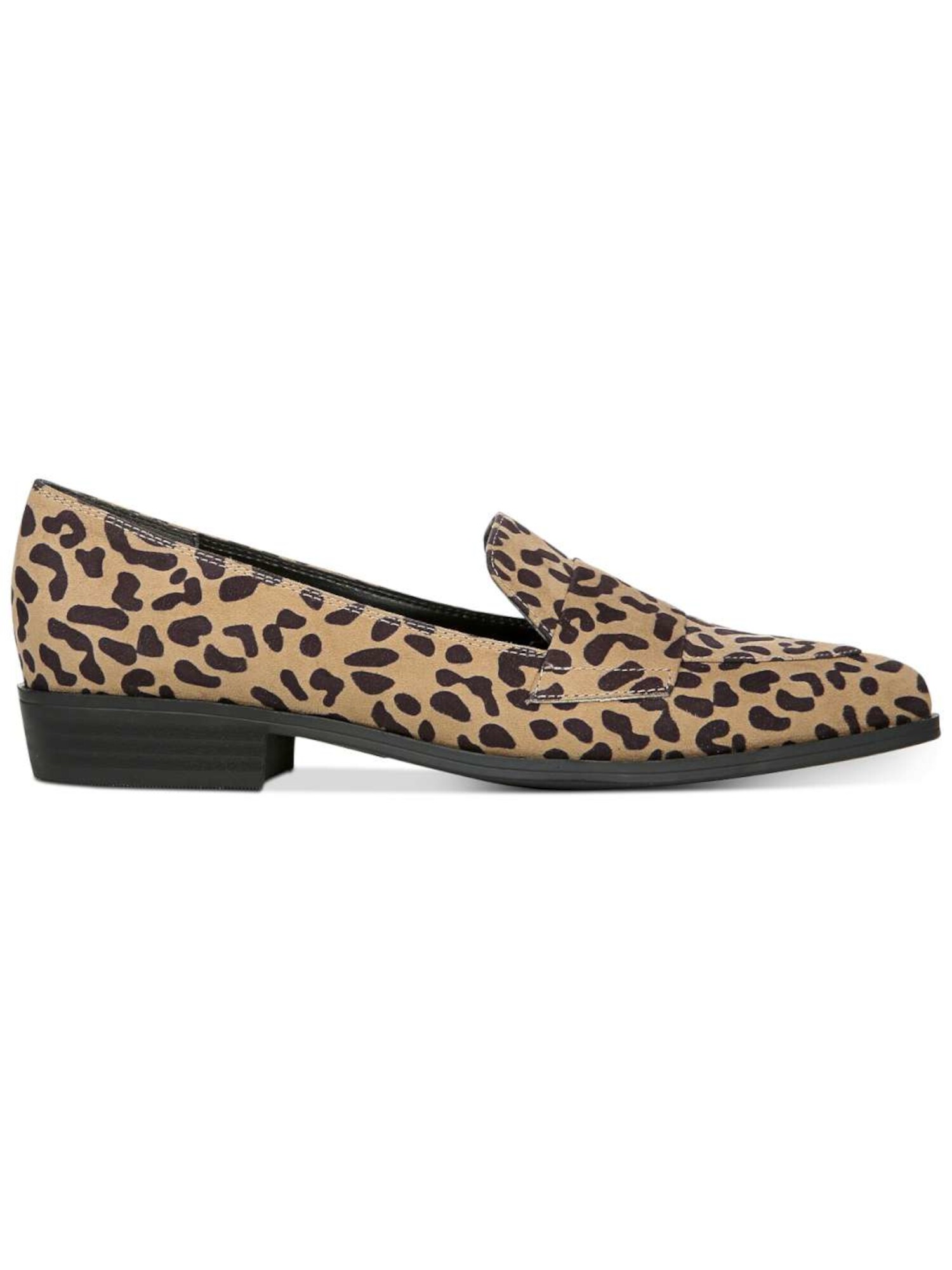BAR III Womens Brown Animal Print Leopard 1/2 Heel Strap Detail Padded Involve Almond Toe Block Heel Slip On Loafers Shoes 5.5 M