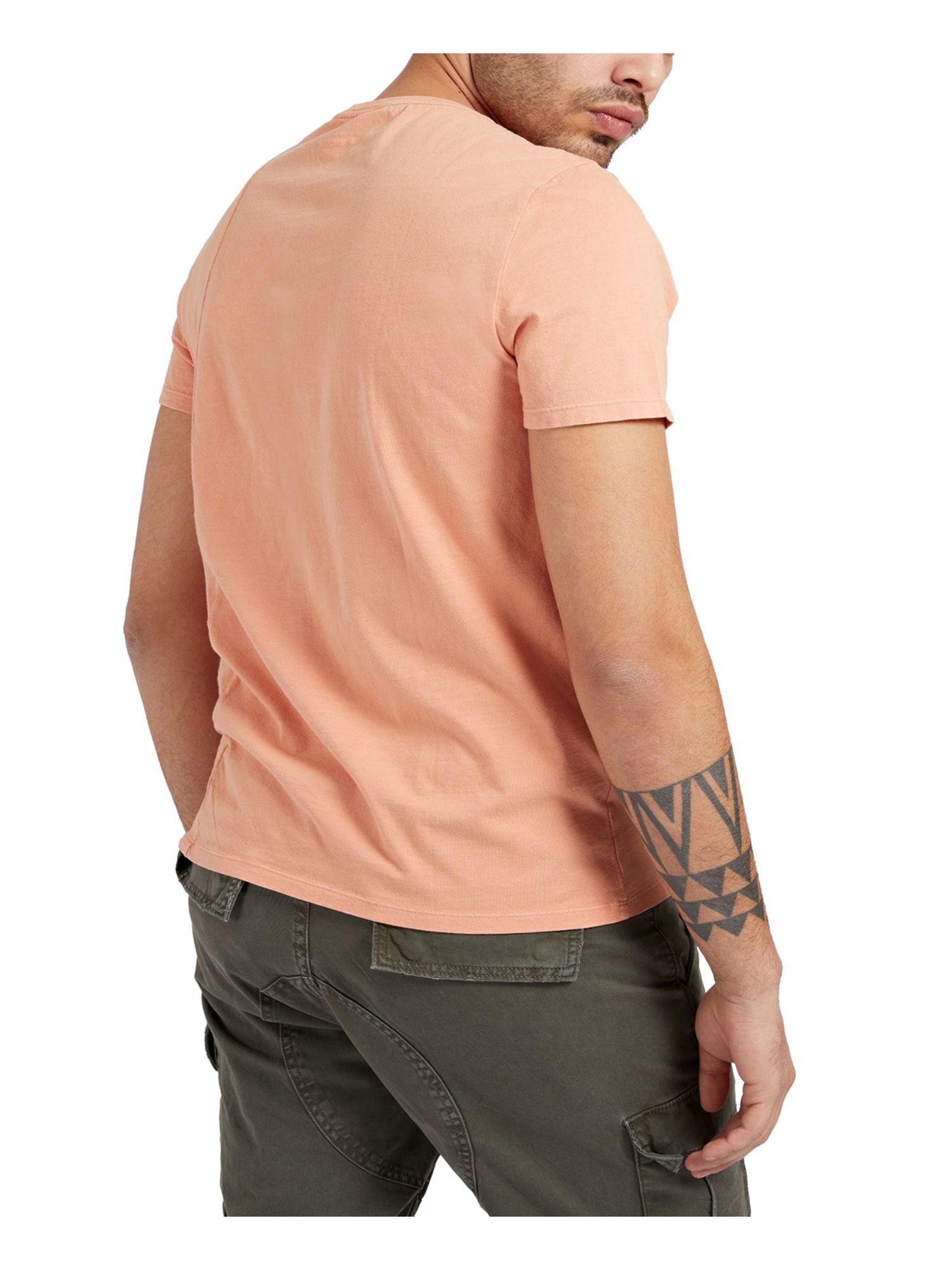 GUESS Mens Orange Short Sleeve Slim Fit T-Shirt XXL
