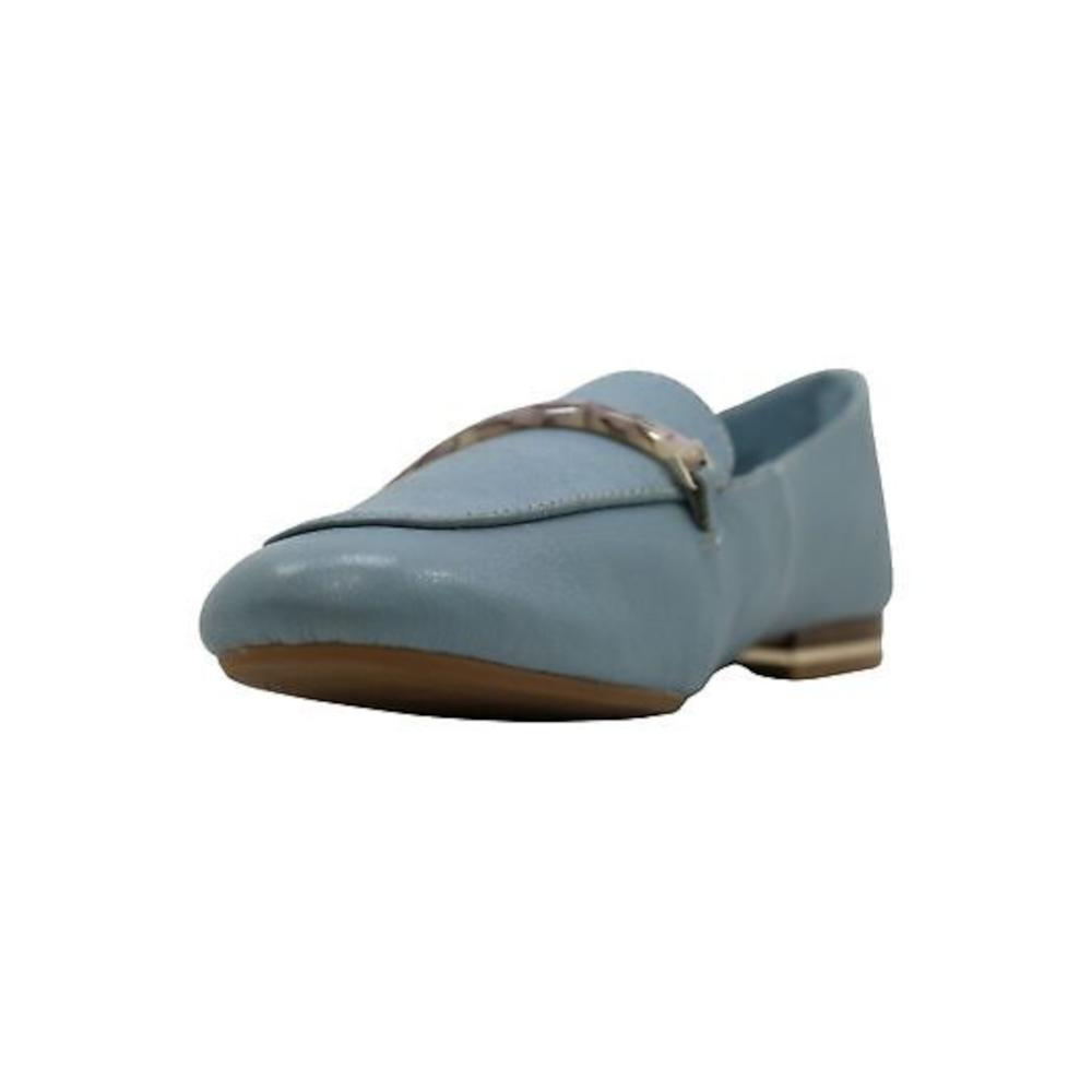 KENNETH COLE NEW YORK Womens Light Blue Balance Slip On Leather Loafers 8 M