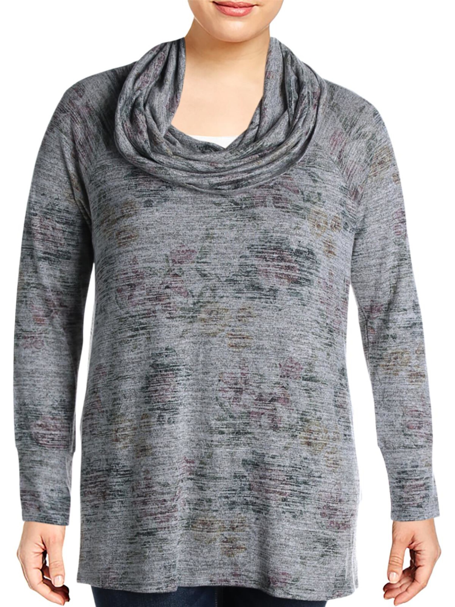 Cupio Blush CUPIO BLUSH Womens Gray Stretch Slitted Textured