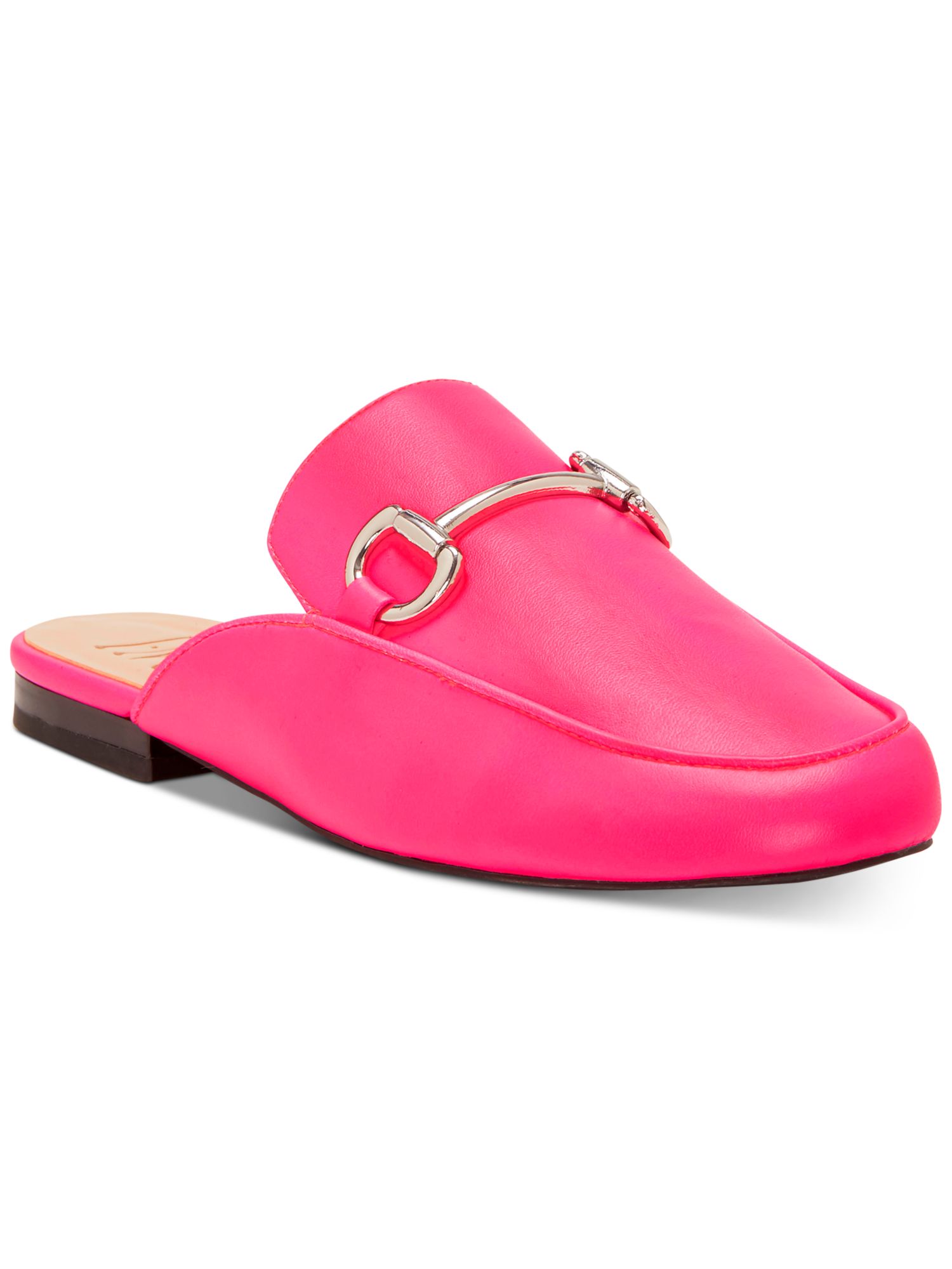 International Concepts INC Womens Pink Cushioned Buckle Accent Gilia Almond Toe Block Heel Slip On Mules 7 M
