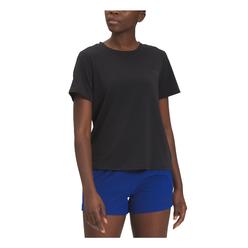 THE NORTH FACE Womens Black Moisture Wicking Logo Graphic Short Sleeve Crew Neck Top S