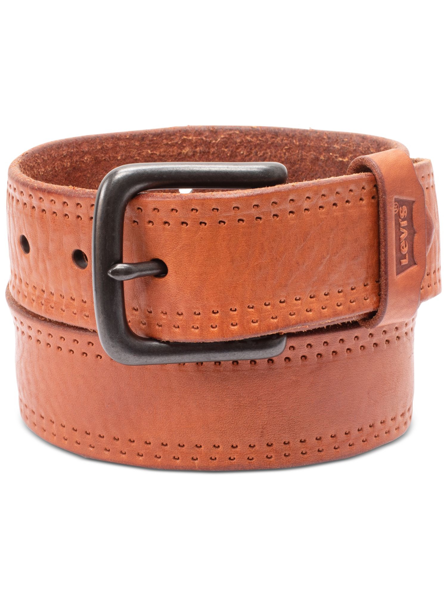 LEVI'S Mens Brown Logo Leather Casual Belt S 30-32
