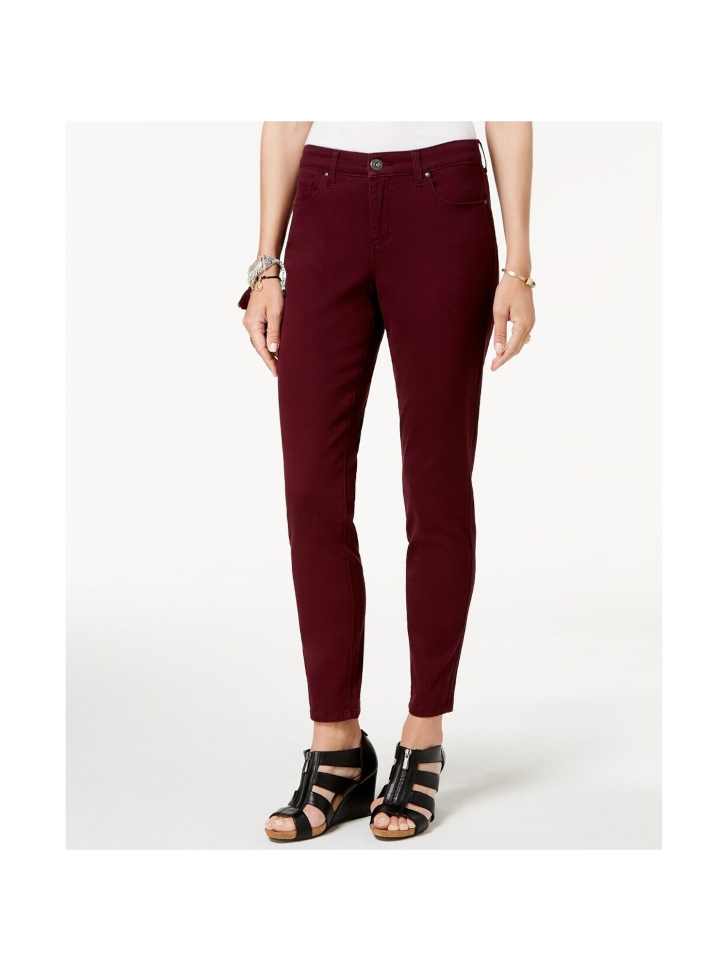 STYLE & COMPANY Womens Red Skinny Jeans 16