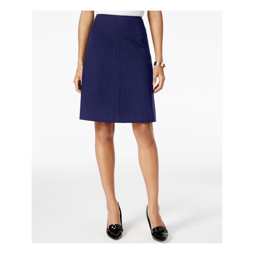 TOMMY HILFIGER Womens Navy Below The Knee Wear To Work A-Line Skirt 2