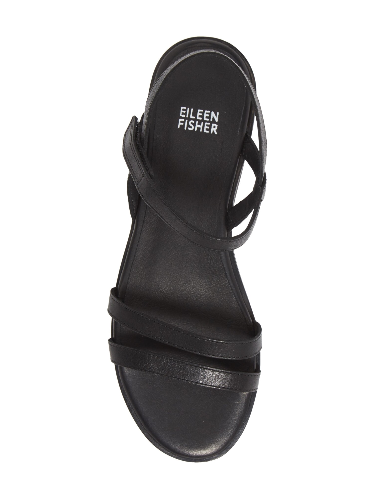 EILEEN FISHER Womens Black Padded Strappy Adjustable Strap Cahill Leather Sandals 10
