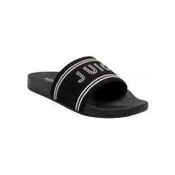 JUICY COUTURE Womens Black Pool Slide Embellished Comfort Wiggles Round Toe Platform Slip On Slide Sandals 10 M