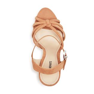 Schutz | Paolla Tubular Heel Sandals | Toasted Nut - 10 Schutz | Paolla Tubular Heel Sandals | Toasted Nut - 10