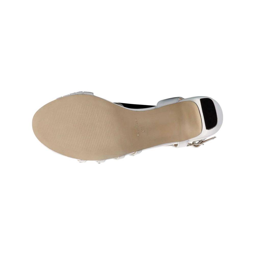 WALKING CRADLES Womens White Cashmere Lettie 2 Toe Leather Sandals 7 M