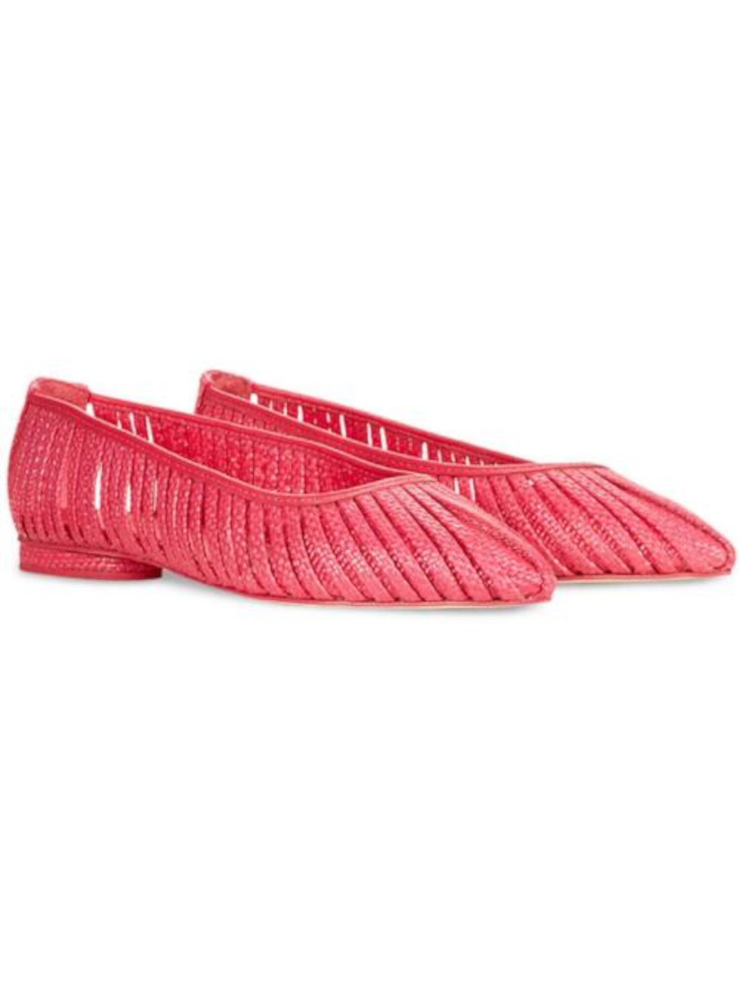 CULT GAIA Womens Camellia Pink Raffia Padded Leena Pointed Toe Slip On Flats 37