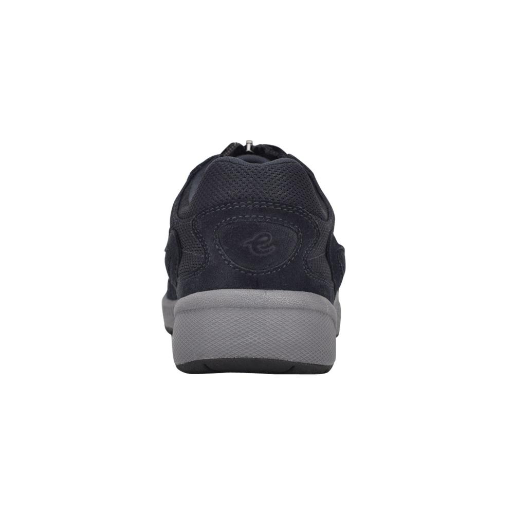 EASY SPIRIT Womens Dark Blue Navy Logo Cushioned Rheal Round Toe Zip-Up Leather Athletic Walking Shoes 12 M