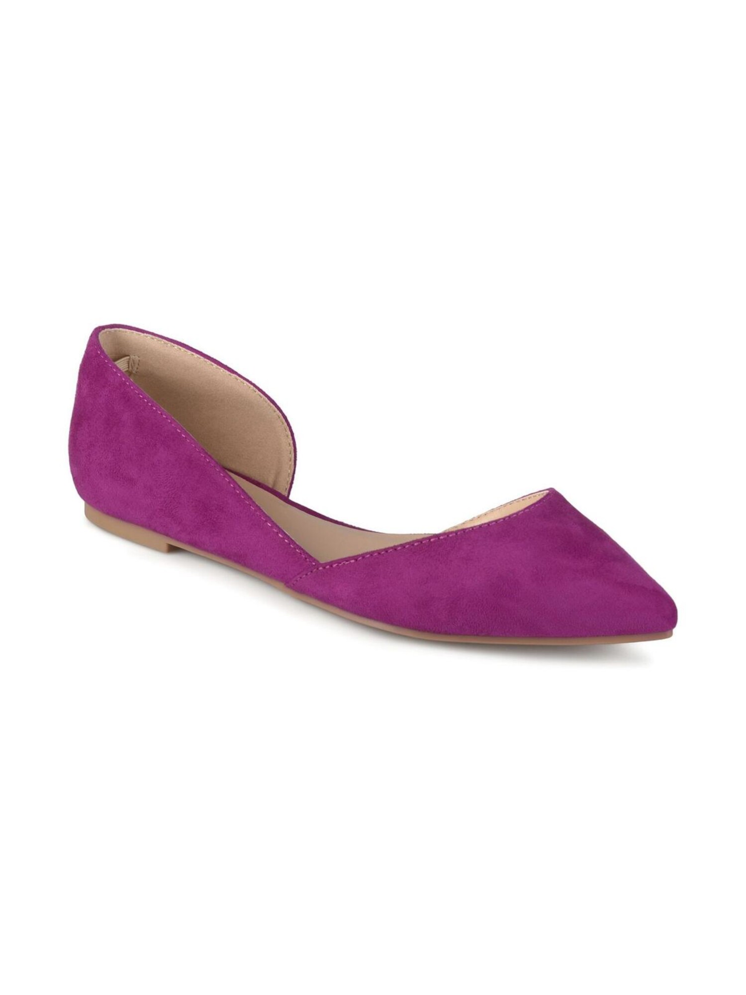 JOURNEE COLLECTION Womens Purple Dorsay Padded Ester Pointed Toe Slip On Ballet Flats 7.5 M