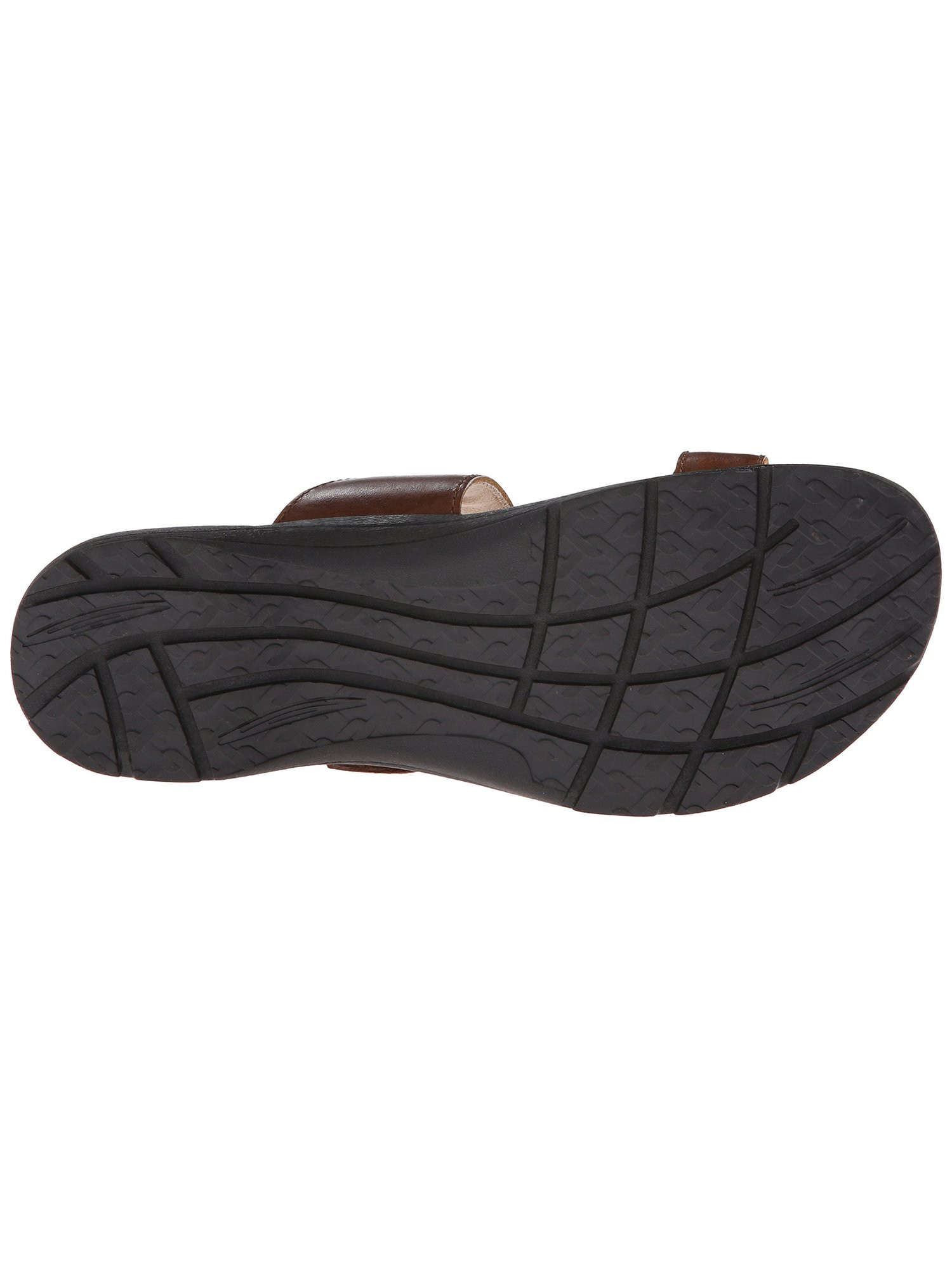 EASTLAND Womens Brown Buckle Slip Resistant Adjustable Tahiti Ii Slip On Thong Sandals 7 W